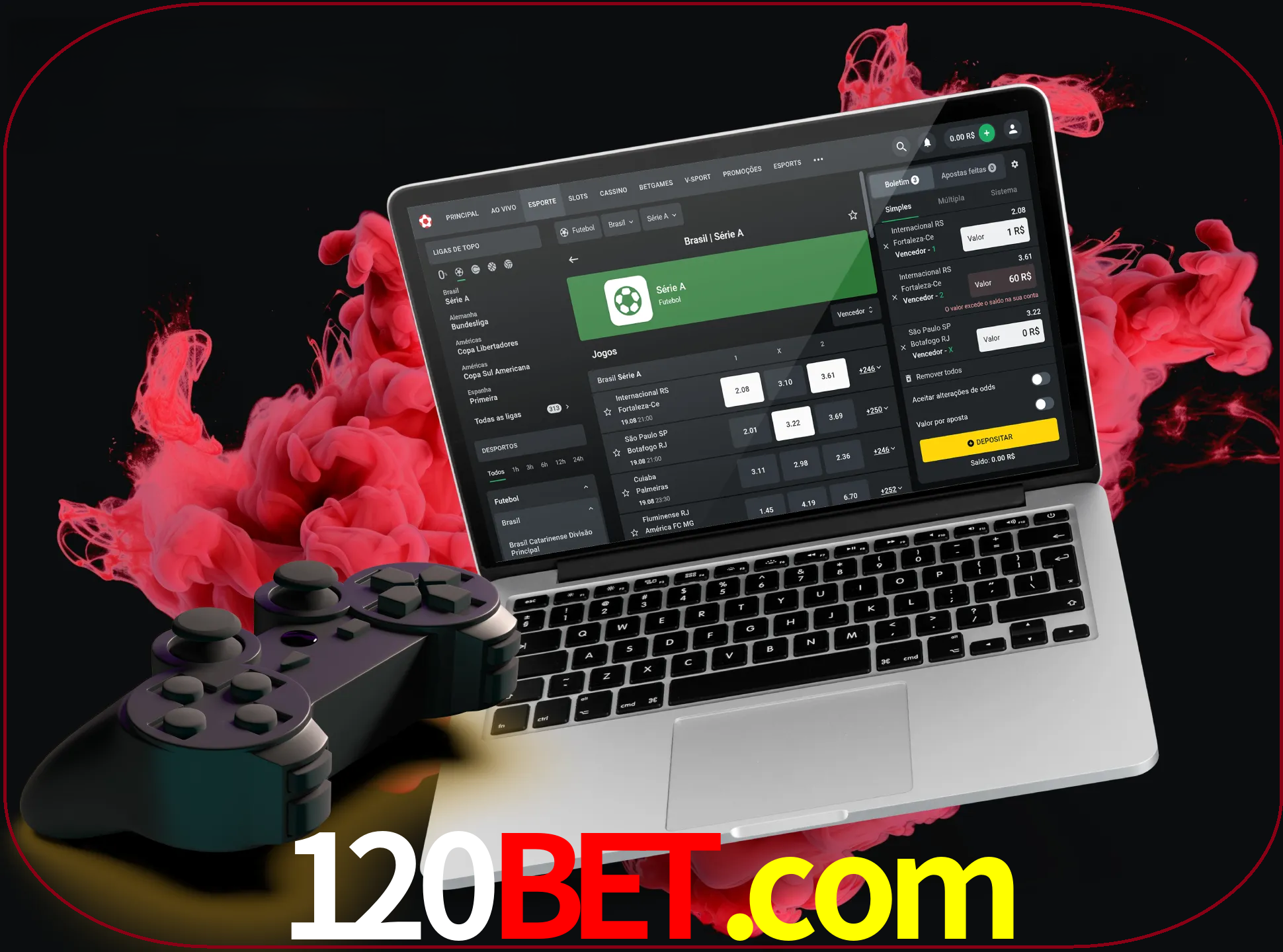 Visite a secção especial de jogos de vídeo em 120bet para descobrir em que jogos pode apostar e ganhar muito dinheiro.